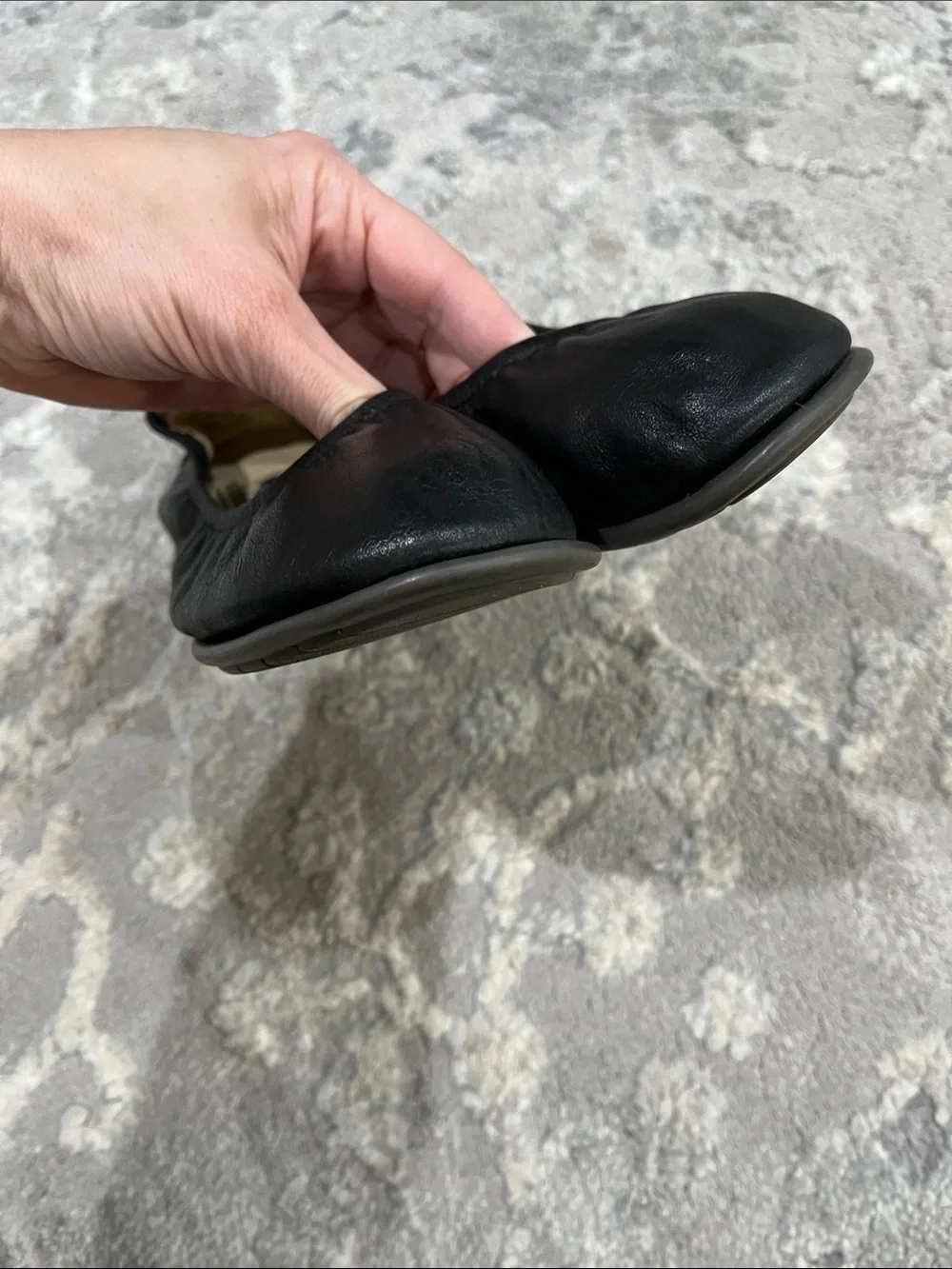 The Storehouse Black Flex Leather Flats-size 8